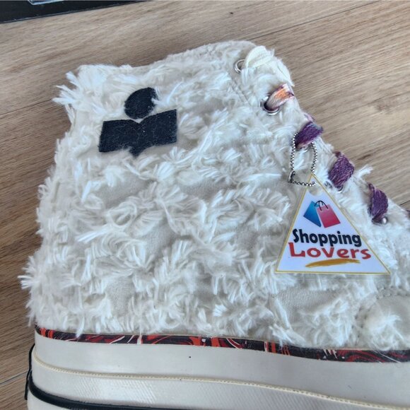 ⭐Converse x Isabel Marant Chuck 70 Internal Wedge Hi Shoes Sz 11 White A10222C⭐ - Picture 9 of 9